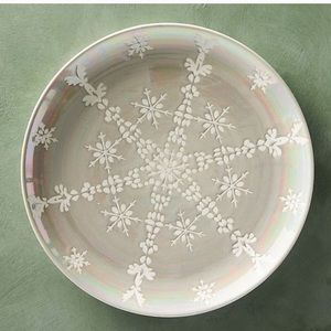 Astrid Snowflake Dessert Plate NWT
